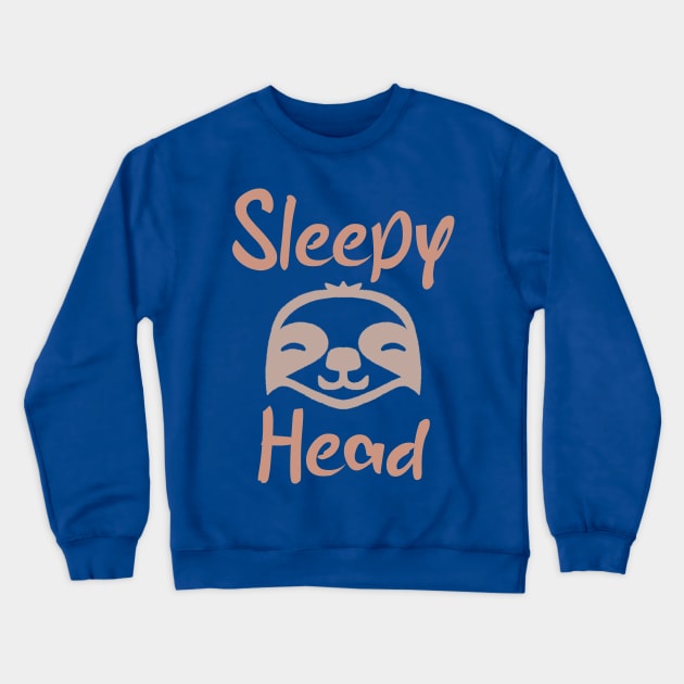 Sloth Sleepy Head Crewneck Sweatshirt by SubtleSplit